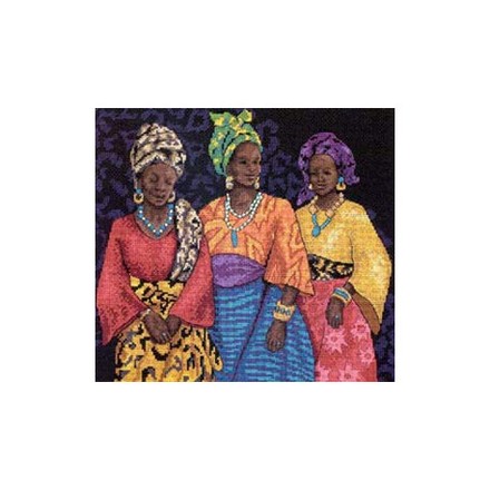 Набор для вышивания Dimensions 35092 Three Yoruban Women - Вышивка крестиком и бисером - Овца Рукодельница
