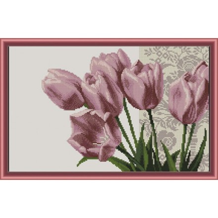 Розовые тюльпаны Набор для вышивания крестиком Фантазия 400/57 - Вышивка крестиком и бисером - Овца Рукодельница