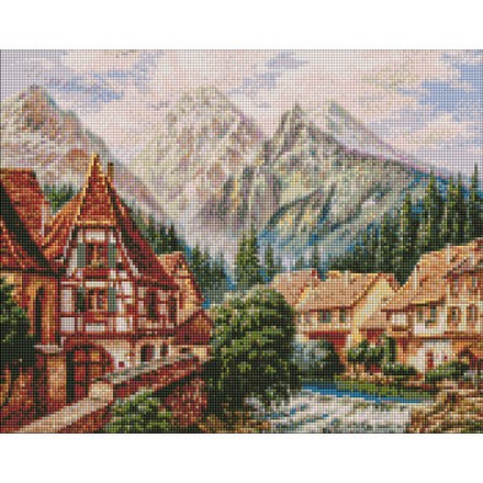 Городок в горах Набор алмазной живописи Идейка AMO7346 - Вышивка крестиком и бисером - Овца Рукодельница