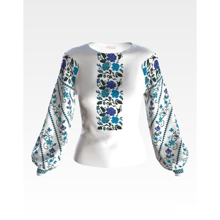Набір для вишивки жіночої блузки бісером Лазурова БЖ111пБннннk - Вишивка хрестиком і бісером - Овечка Рукодільниця