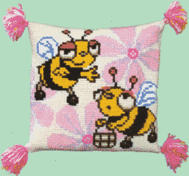 Веселые пчелки. Набор для вышивки подушки крестиком. Чаривна мить (РТ111) - Вышивка крестиком и бисером - Овца Рукодельница