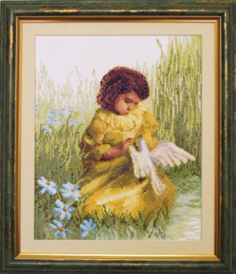 Девочка с голубем. Набор для вышивания. Чаривна мить (484ч) - Вышивка крестиком и бисером - Овца Рукодельница