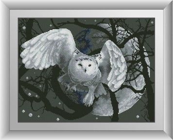 Набір для малювання каменями алмазний живопис Dream Art Нічна сова (квадратні, повна) 30527D - Вишивка хрестиком і бісером - Овечка Рукодільниця