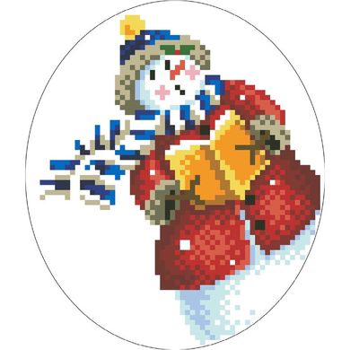 Набор для вышивания бисером Барвиста Вышиванка Сшитая новогодняя игрушка Сопрано (серия: Снеговики-Колядники) 14х16 ТР226аБ1416k - Вышивка крестиком и бисером - Овца Рукодельница