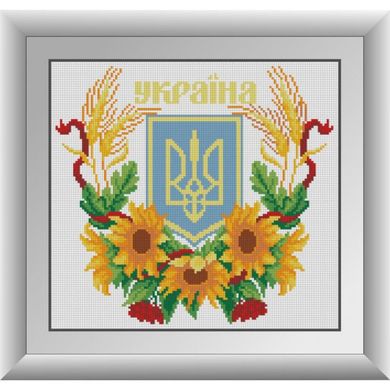 Герб України 2 Dream Art (30085D) - Вишивка хрестиком і бісером - Овечка Рукодільниця