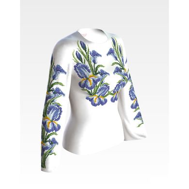 Набір для вишивки жіночої блузки бісером Іриси БЖ015пБннннk - Вишивка хрестиком і бісером - Овечка Рукодільниця