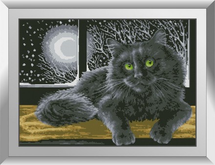 Кот в ночи. Набор алмазной живописи. Dream Art (31556D) - Вышивка крестиком и бисером - Овца Рукодельница
