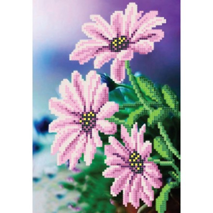 Фіолетові квіти Схема для вишивки бісером Повітруля Т6 48 - Вышивка крестиком и бисером - Овца Рукодельница
