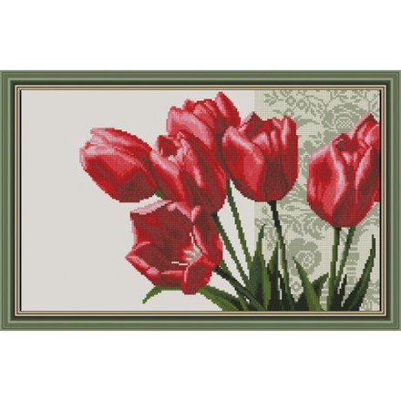 Красные тюльпаны Набор для вышивания крестиком Фантазия 400/58 - Вышивка крестиком и бисером - Овца Рукодельница