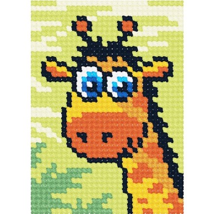 Жирафа Набір для вишивання з пряжею Bambini X-6155 - Вишивка хрестиком і бісером - Овечка Рукодільниця