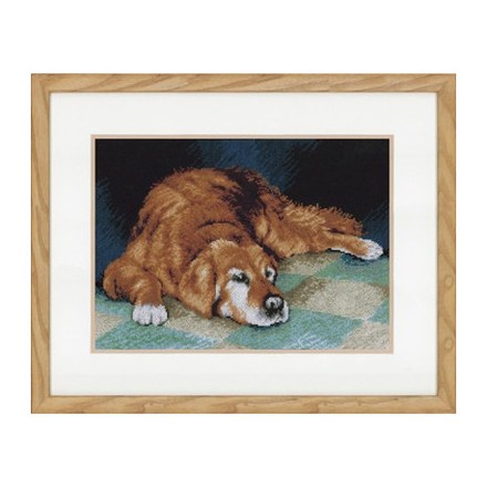 Набор для вышивания Lanarte PN-0147568 Sleeping Dog/Спящая собака - Вышивка крестиком и бисером - Овца Рукодельница
