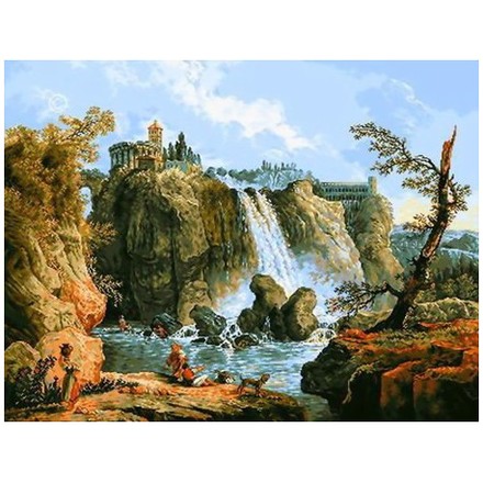 Набор для вышивания гобелен Goblenset G459 Тивольский водопад - Вишивка хрестиком і бісером - Овечка Рукодільниця
