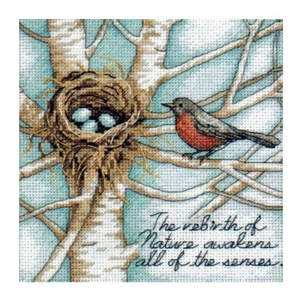 Набор для вышивки крестом Dimensions 65076 Robin’s Nest - Вишивка хрестиком і бісером - Овечка Рукодільниця