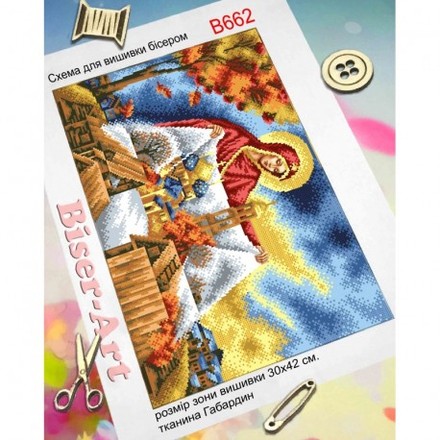 Покрова Пресвятої Богородиці Схема для вишивки бісером Biser-Art B662ба - Вишивка хрестиком і бісером - Овечка Рукодільниця