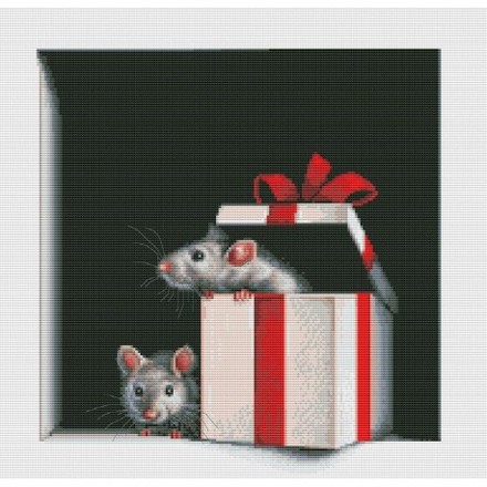 Мишки з подарунком Набір для вишивання хрестиком Світ можливостей 112 SM-NСМД - Вышивка крестиком и бисером - Овца Рукодельница