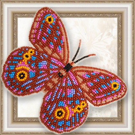 Набор для вышивки бисером бабочки на прозрачной основе Вдохновение Euptychia Agatha BGP-067 - Вишивка хрестиком і бісером - Овечка Рукодільниця