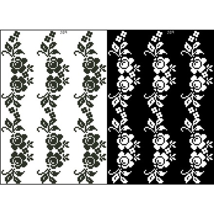 Канва с нанесенным рисунком для вышивки бисером и нитками на водорастворимом клеевом флизелине ФЛ209гн2030