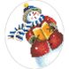 Набор для вышивания бисером Барвиста Вышиванка Сшитая новогодняя игрушка Сопрано (серия: Снеговики-Колядники) 14х16 ТР226аБ1416k