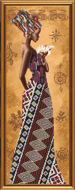Африканка с лилией. Набор для вышивания бисером. Нова Слобода Креатив (НД2077) - Вышивка крестиком и бисером - Овца Рукодельница