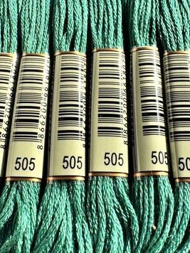 Муліне для вишивання AIRO №505 колір Grass Green, Dark/Темний трав'яний зелений 8м