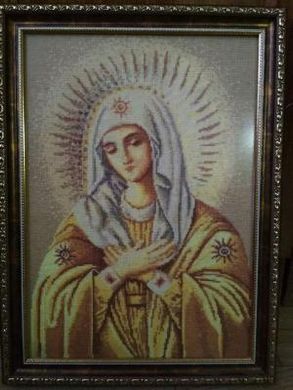 Ікона вишита хрестиком "Зворушення Божої Матері" - Вишивка хрестиком і бісером - Овечка Рукодільниця