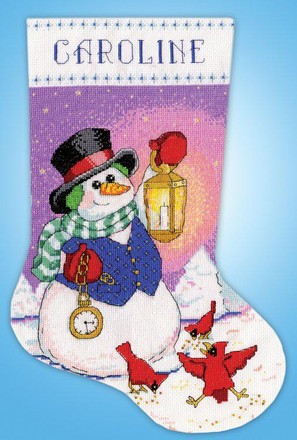 Снеговик с фонарем. Набор для вышивания. Design Works (dw5995) - Вышивка крестиком и бисером - Овца Рукодельница