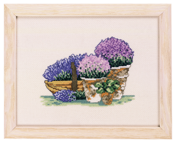 Набір для вишивання Лавандові горщики (Lavenderpots) PERMIN - Вишивка хрестиком і бісером - Овечка Рукодільниця