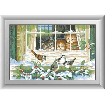 Набір для малювання камінням алмазна живопис Dream Art Цікавість (квадратні, повна) 30237D - Вишивка хрестиком і бісером - Овечка Рукодільниця