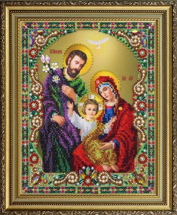 Икона "Святое семейство". Набор для вышивания бисером. Картины бисером (P-402кб) - Вышивка крестиком и бисером - Овца Рукодельница