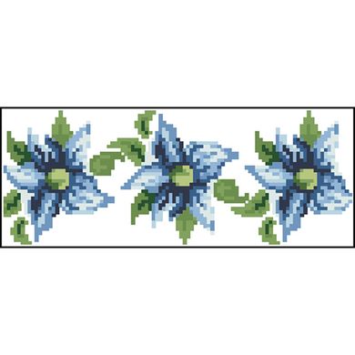 Заготовка клатча Синие цветы для вышивки бисером КЛ018кБ1301 - Вышивка крестиком и бисером - Овца Рукодельница