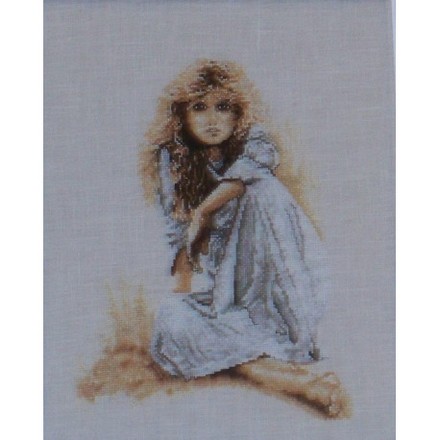 Набор для вышивания Lanarte L34846 Девушка в белом - Вышивка крестиком и бисером - Овца Рукодельница