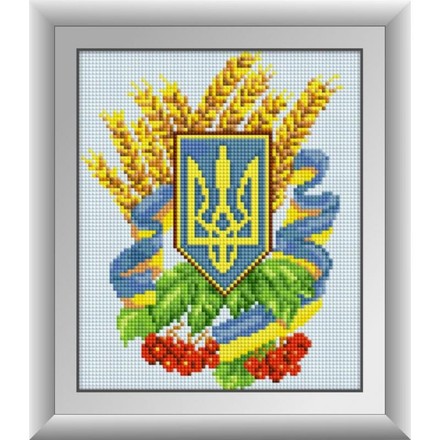 Герб України 3 Dream Art (30112D) - Вишивка хрестиком і бісером - Овечка Рукодільниця