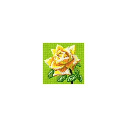 Желтая роза Ткань для вышивания с нанесённым рисунком Orchidea O-1202 - Вишивка хрестиком і бісером - Овечка Рукодільниця