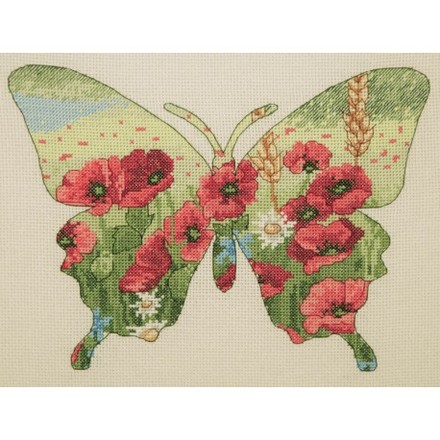 Набор для вышивания Anchor MAIA Butterfly Silhouette 05044 - Вышивка крестиком и бисером - Овца Рукодельница