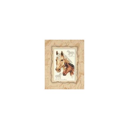 Набор для вышивания крестом Dimensions 06889 Equestrian Duo - Вишивка хрестиком і бісером - Овечка Рукодільниця