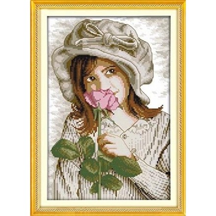 Аромат троянди Набір для вишивання хрестиком з друкованою схемою на тканині Joy Sunday RA100 - Вишивка хрестиком і бісером - Овечка Рукодільниця