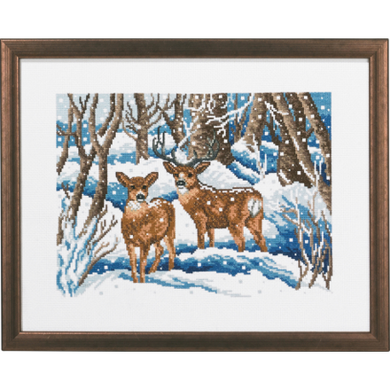 Набір для вишивання "Зимовий ліс (Winter forrest)" PERMIN - Вышивка крестиком и бисером - Овца Рукодельница