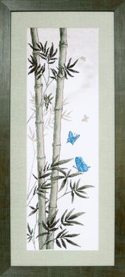 Метелики в стеблах бамбука. Набір для вишивання хрестом. Чарівна Мить (ВТ-074) - Вишивка хрестиком і бісером - Овечка Рукодільниця