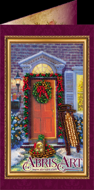 Веселого Різдва-2. Вітальна листівка для вишивання бісером. Абріс Арт (AO-040) - Вишивка хрестиком і бісером - Овечка Рукодільниця