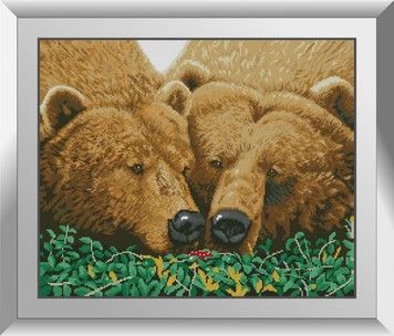 Набір для малювання каменями алмазний живопис Dream Art Пара ведмедів (квадратні, повна) 31256D - Вишивка хрестиком і бісером - Овечка Рукодільниця