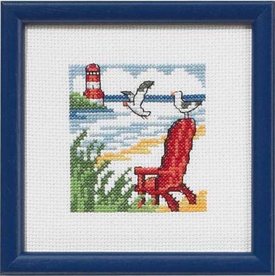 Червоне пляжне крісло. Набір для вишивання. Permin (14-5190) - Вишивка хрестиком і бісером - Овечка Рукодільниця