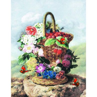 Цветы и фрукты Принт для художественной вышивки Alisena AL1081а - Вышивка крестиком и бисером - Овца Рукодельница