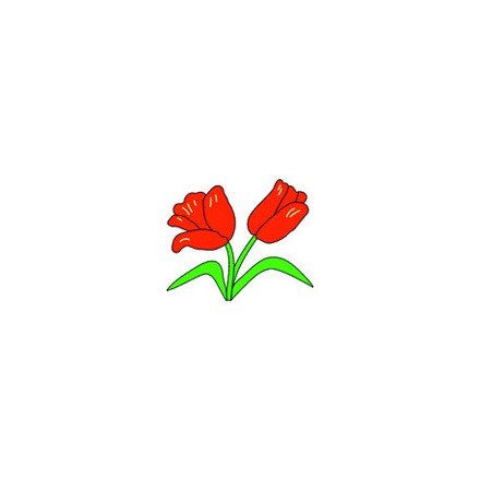Красные тюльпаны Ткань для вышивания с нанесённым рисунком Orchidea O-333 - Вишивка хрестиком і бісером - Овечка Рукодільниця