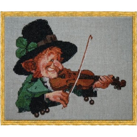 Набор для вышивания крестом NIMUЁ 77 К The Green Violin/Зеленая скрипка - Вышивка крестиком и бисером - Овца Рукодельница