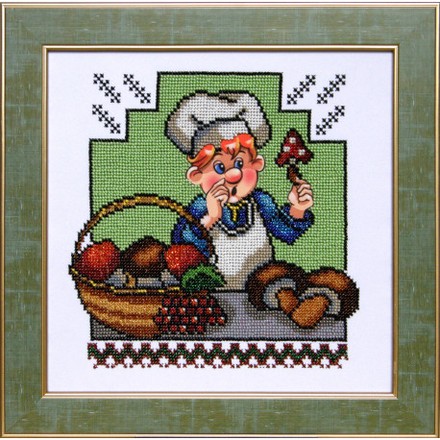 Весела кухня Канва з нанесеним малюнком для вишивання бісером Солес ВК-02-СХ - Вишивка хрестиком і бісером - Овечка Рукодільниця
