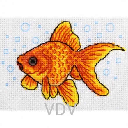 Золота рибка Набір для вишивання нитками VDV М-0222-S - Вышивка крестиком и бисером - Овца Рукодельница