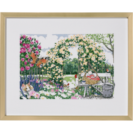 Набір для вишивання "Сад квітів (Garden of flowers)" PERMIN - Вишивка хрестиком і бісером - Овечка Рукодільниця