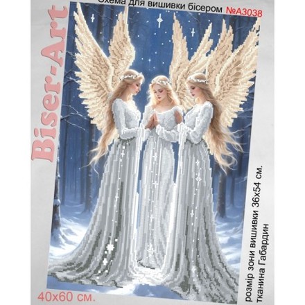 Білосніжні ангели Схема для вишивки бісером Biser-Art A3038ба - Вышивка крестиком и бисером - Овца Рукодельница
