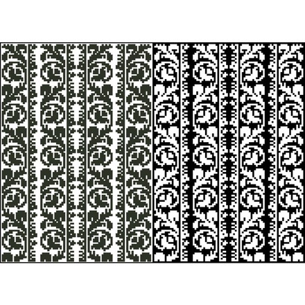 Канва с нанесенным рисунком для вышивки бисером и нитками на водорастворимом клеевом флизелине ФЛ201гн2030