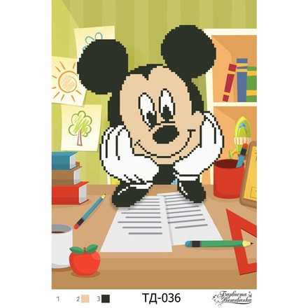 Набор для вышивания бисером Барвиста Вышиванка Микки Маус (Серия: Микки Маус и его друзья) А4(21х30) ТД036ан2130k - Вышивка крестиком и бисером - Овца Рукодельница